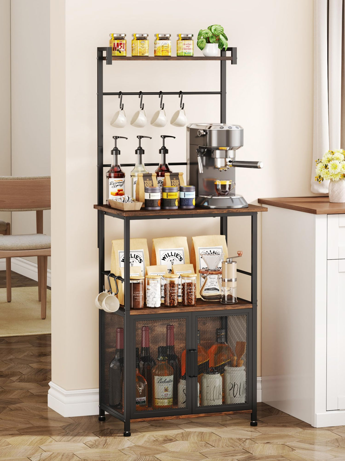 SWTYMIKI Coffee Bar Station for Space  20.4 x 14.25in Espresso