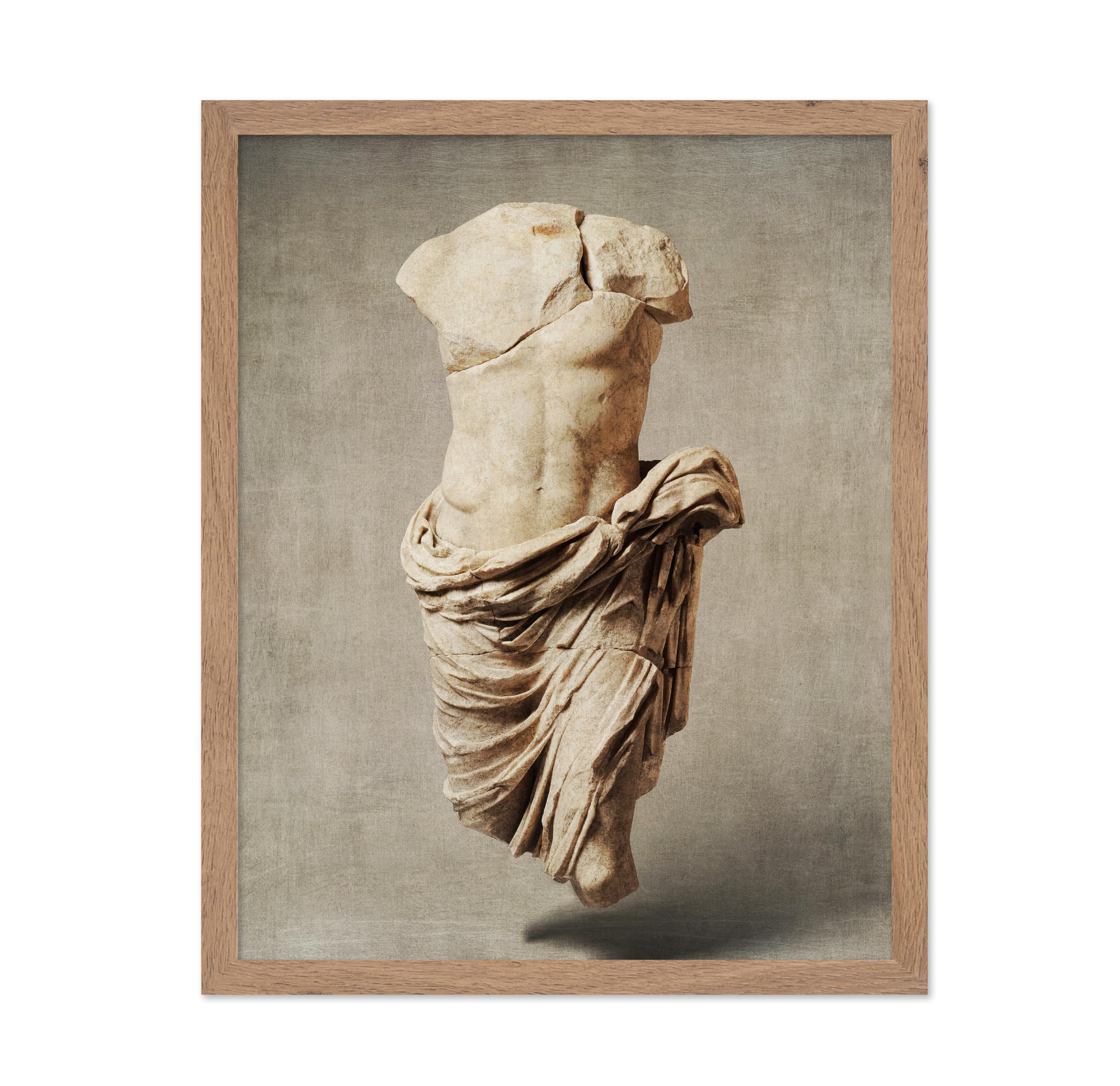 Poster Master Classic Sculpture Poster - Vintage Minimalist Print - Gift for Artist, Friend - Roman Male Statue, Half-Draped, Ma