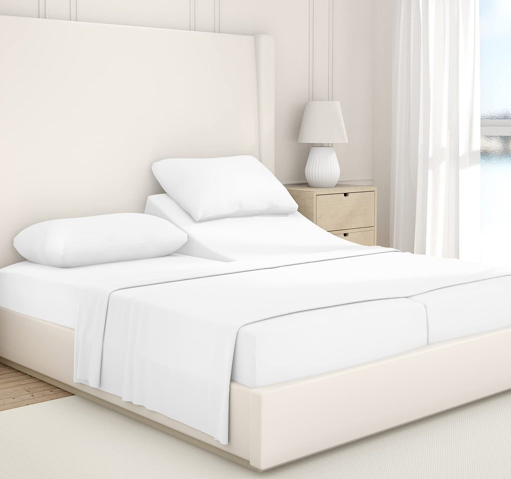 California Design Den Split King Size Sheet Set - 100% Cotton 500 Thread Count, Cooling Deep Pocket Bedding For Adjustable Bed,