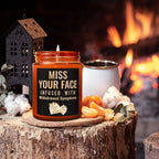 Briojoy Funny Friend Gifts For Women Men - Miss Your Face Candle For Her Him - Fun Birthday, Friendship, Relaxing Gift - Tropica
