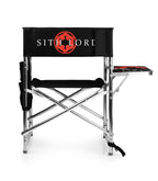 Picnic Time Star Wars Darth Vader Sports Chair With Side Table, Beach Chair, Camp Chair For Adults, (Black) 36.6 X 18.5 X 32.9
