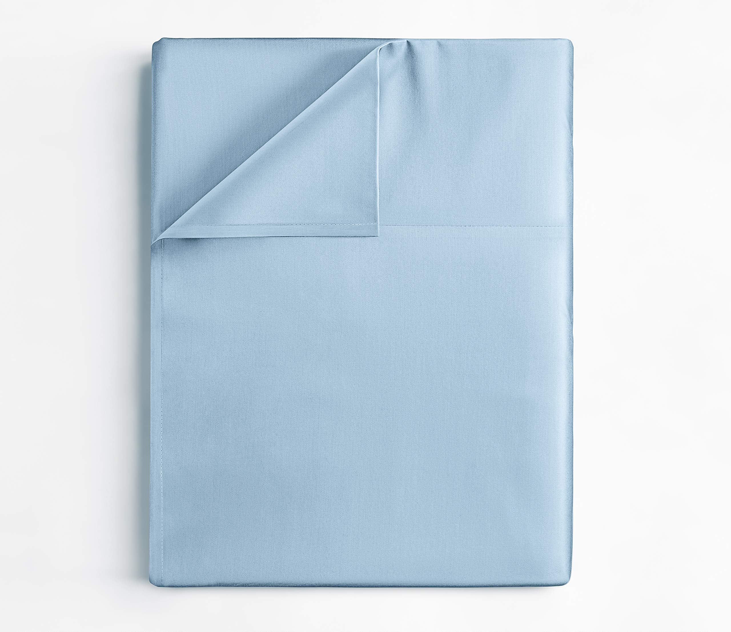 Twin Xl Size Flat Bed Sheet - Hotel Luxury Single Flat Sheet Only - Wrinkle Free & Fade Resistant Flat Sheet - Extra Soft, Breathable Bedding For Women, Men, Kids & Teens - Light Blue Flat Sheet Only