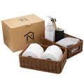 WeeNest Baskets for Organizing, Basket Small, Toffee, Set of 2