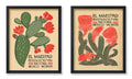 Poster Master 2-Piece El Maestro Poster - Cactus Print - Mexico Art - Flower Art - Botanical Art - Chic Gift for Him, Her - Flor