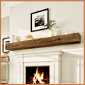 Avana Rustic Fireplace Mantle Shelf 84 Inches for Home Decor/Wall Decor - Handcrafted Wood Shelf for Wall - Decorative Fireplace