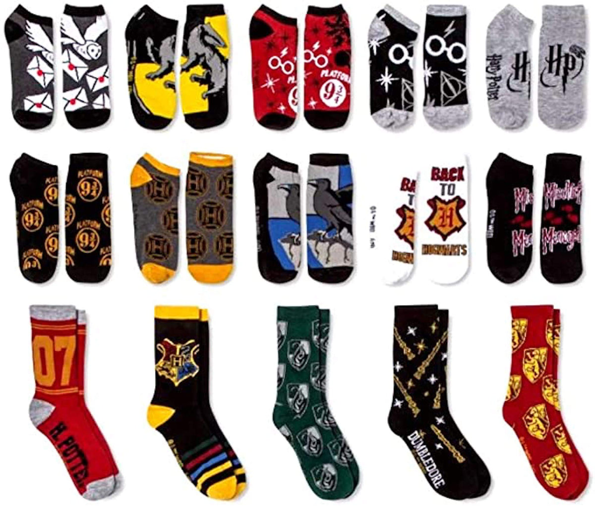 Womens Harry Potter Hogwarts Crest 12 Days Of Socks Advent Calendar