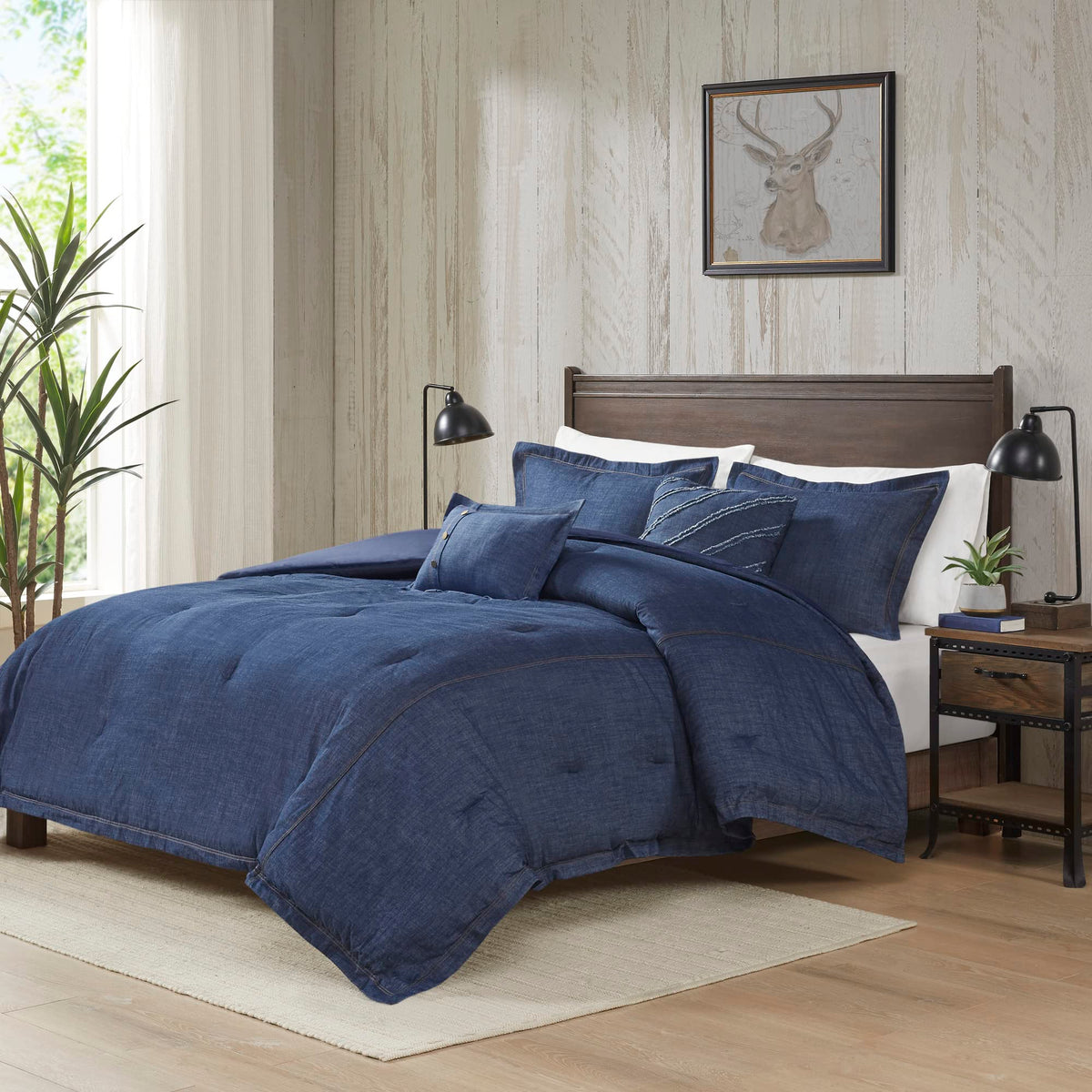 Woolrich Rustic Lodge Cabin Comforter Set - All Season Down Alternative Warm Bedding Layer And Matching Shams, Oversized Twin, P