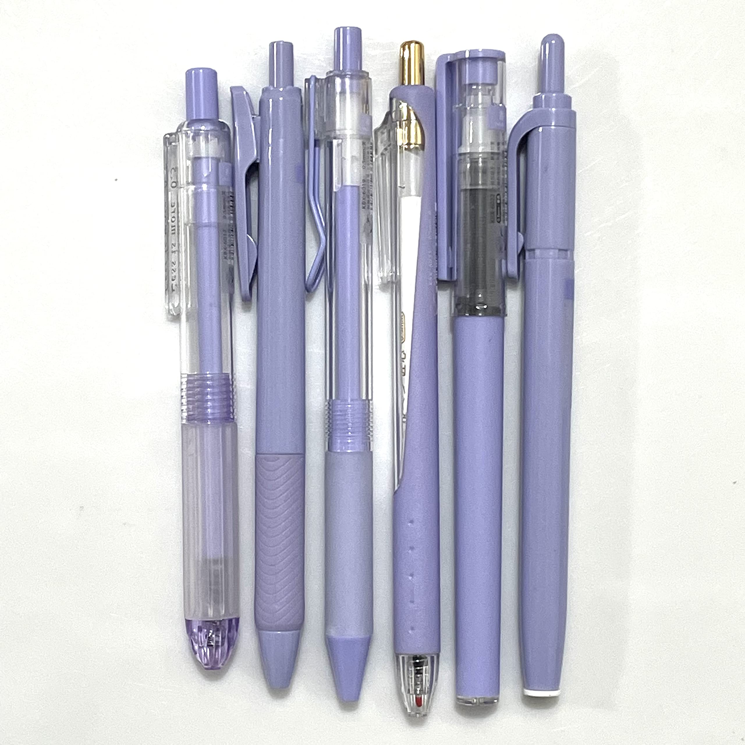 Sencoo 6 Pack Black Gel Pens Quick Dry Ink Pens Fine Point Retractable Roller Ball Pens 0.5Mm Smooth Writing Pens Cute Pens Scho