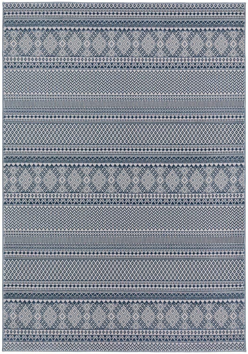 Addison Rugs Ansley Aas32 Blue 3'2" X 5'1" Rectangle Soft Area Rug, Easy Clean, Non Shedding, Bedroom, Entry, Living Room, Dining Room, Kitchen Rug