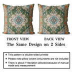 Snycler Boho Throw Pillow Covers 16X16 Inch Set Of 2 Boho Rug Carpet Double Sided Pattern Cotton Soft Pillow Case Cushion Cover