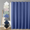 Aiyufeng Royal Blue Extra Long Shower Curtain 72 X 84, 3D Embossed Textured Fabric Shower Curtain For Bathroom, Water Repellent,