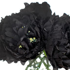 Tinsow Artificial Peony For Home Decoration, 5 Pcs Faux Black Peonies Flowers For Halloween Decoration, Silk Flowers Bouquet,(Bl