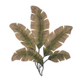 Deco 79 Metal Leaf Home Wall Decor Palm Wall Sculpture with Green Accents, Wall Art 32 x 1 x 36, Brown