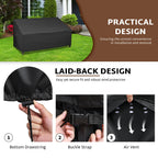 Ibirdie Patio Furniture Sofa Covers 79W X 38D X 35H Inch 3-Seater Outdoor Waterproof Couch Loveseat Bench Cover, Black