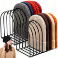 xozeooeu 2 Pcs Beanie Holder Organizer, Metal Heavy Duty Knitted Hat Storage Rack Display Stand Cap Holder for Closet, Bedroom, 