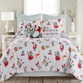 Levtex Home Merry & Bright Collecion - Gnome For The Holidays Quilt - King Holiday Quilt 102X86 - Christmas Gnomes - Red, Green