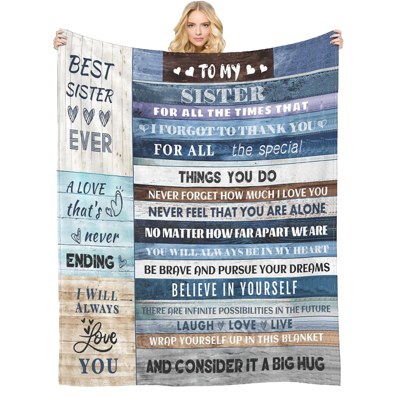 Gifts For Sister, Anniversary Birthday Gifts For Sister, Blanket To Sister From Sister Brother, Presents For Mother'S Day,Christ