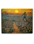 DECORARTS - The Sower, Vincent Van Gogh Reproductions. Giclee Canvas Print Wall Art for Home Wall Decor. 30x24x1.5 in