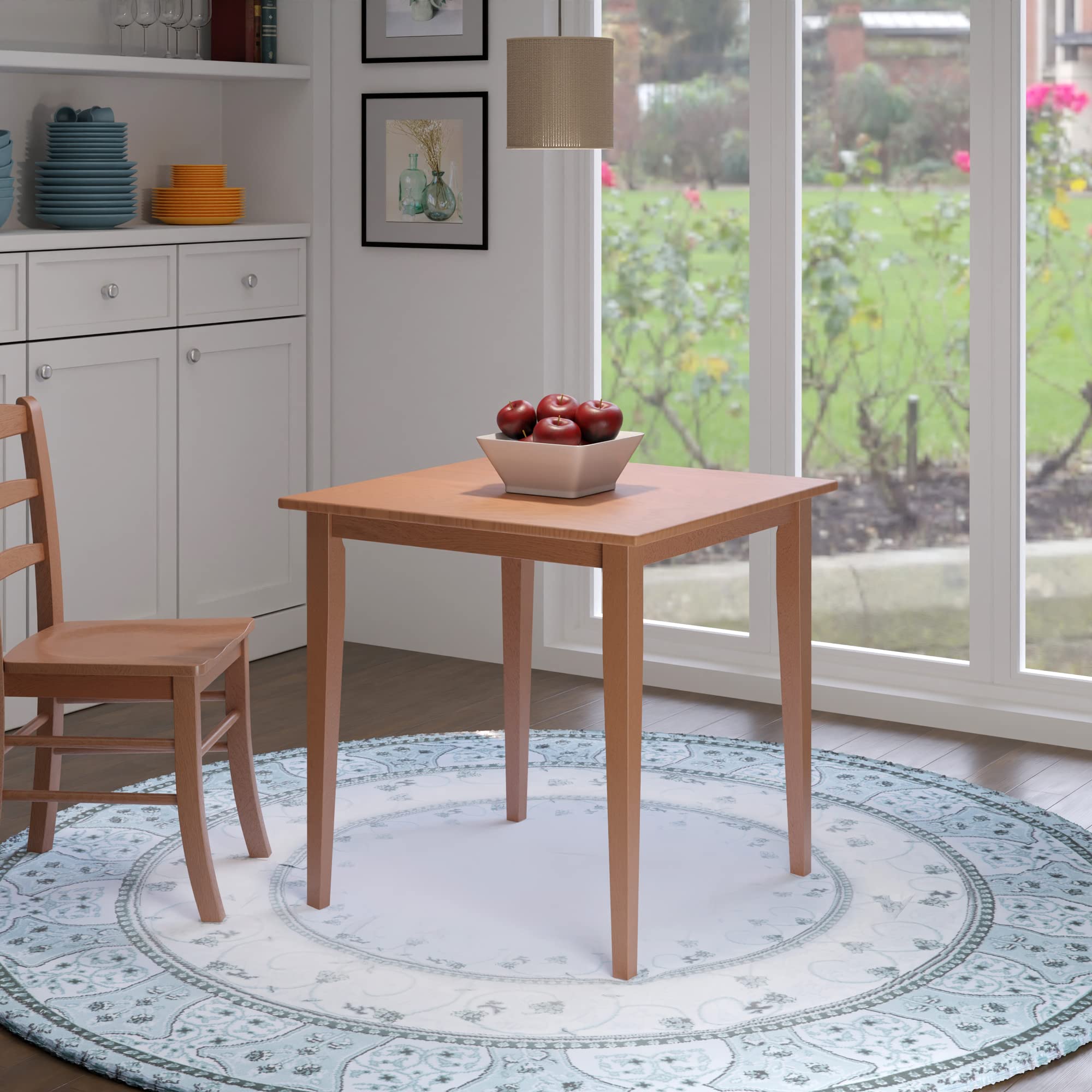 Winsome Groveland 29.13-inch x 29.53-inch x 29.53-inch Wood Square Shaker Leg Dining Table, Light Oak (34130)