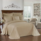 Historic Charleston King Charles Modern Farmhouse Floral Matelasse Bedspread, 100% Cotton Breathable Bedding, King/Calking, Birc