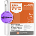 Hospitology Products Pillow Encasement- Zippered Bed Bug Dust Mite Proof Hypoallergenic - Sleep Defense System - King - Waterpro