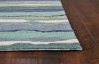 HomeRoots 353299 2' x 3' UV-Treated Polypropelene Ocean Area Rug