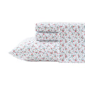 Laura Ashley - Twin Sheet Set, Super Soft Cotton Percale Bedding Set With Matching Sham, Oeko-Tex Certified (Aylesmore Ditsy Red