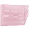 Easepres 3 Pocket Mesh Hanging Wall File Organizer, Wall Mounted Mail Paper Document Folder Holder, Clipboard Storage Organizati
