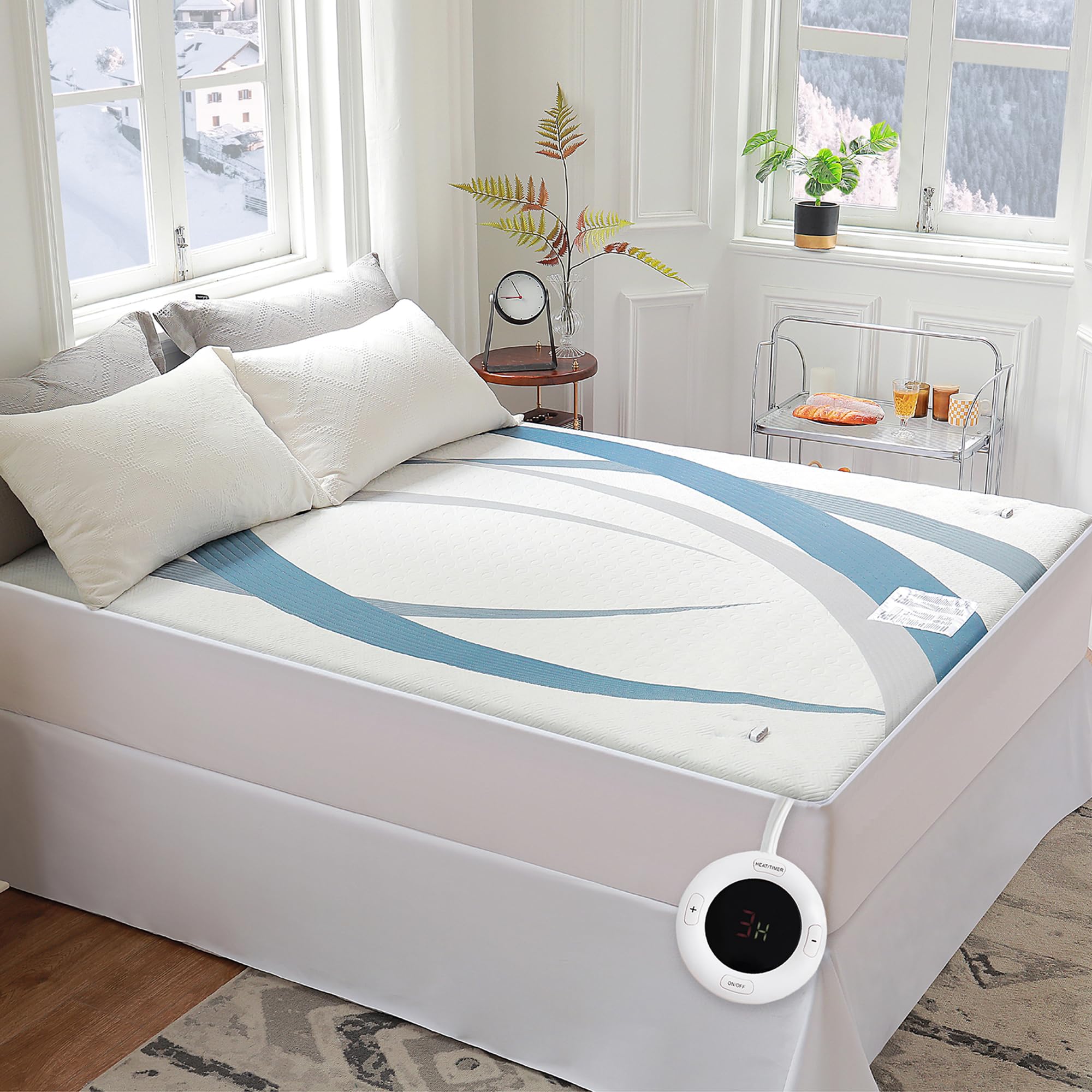 Gotcozy Heated Mattress Pad Twin Xl Size - Electric Mattress Pad Fit Up To 15 With 10 Heat Setting & 10 Hour Auto Off Etl Certif