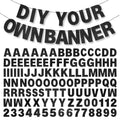DIY Banner Kit with Letters Glitter Banner Letters Black Customizable Birthday Banners Graduation Banner Custom Party Hanging Ba