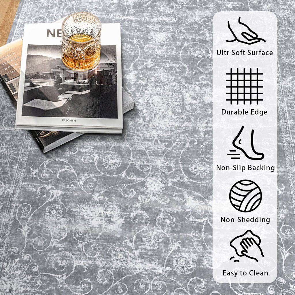 Sunnewt Non Slip Hallway Runner Rug 2'X6' Long For Kitchen Machine Washable Soft Floor Carpet Runners Rubber Backed For Hall Lau