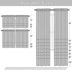 Donren Light Blue Cerulean Small Window Curtain Panels For Kitchen - Room Darkening Curtain Tiers For Nursery With Rod Pocket(52