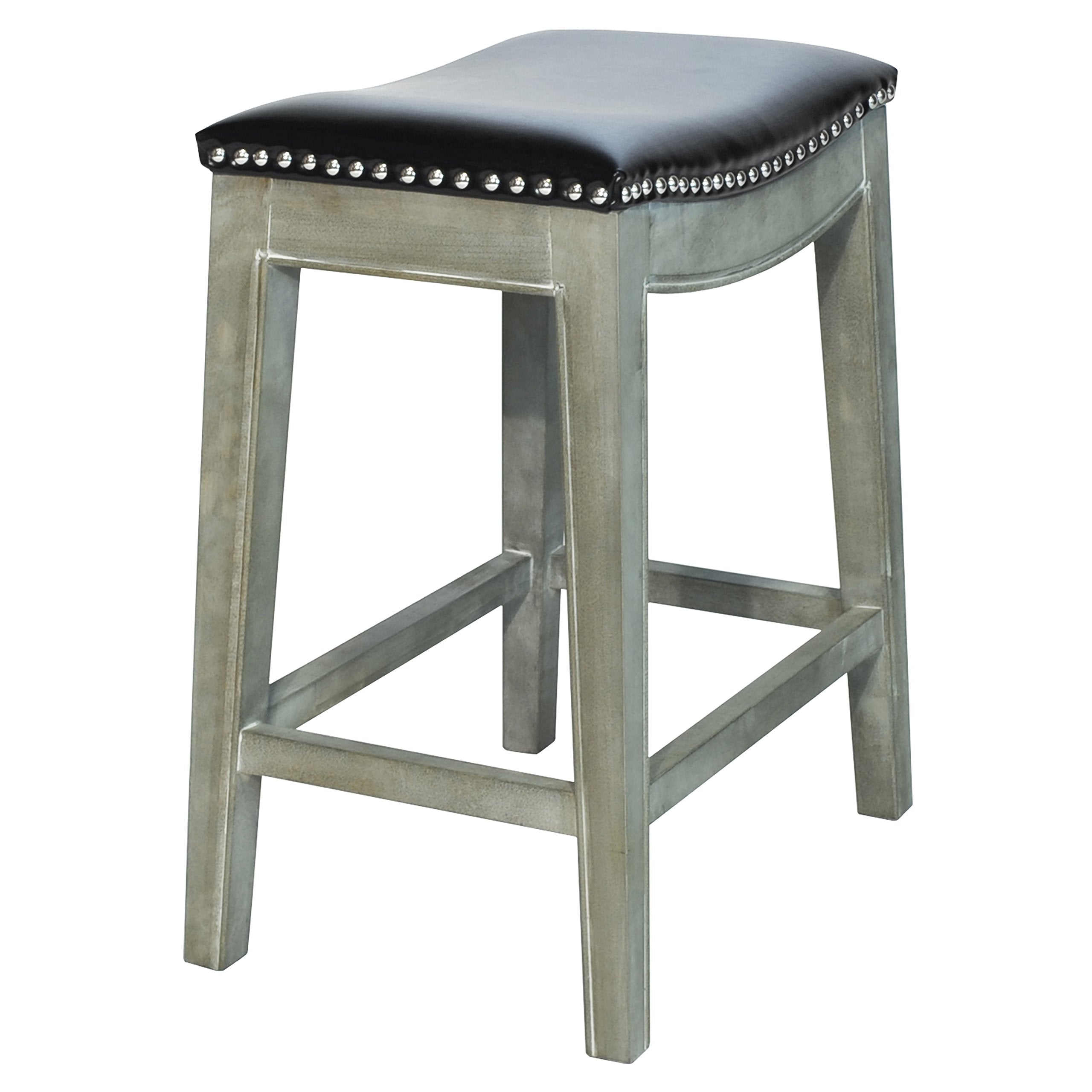 New Pacific Direct Elmo Bonded Leather Counter Stool, Black