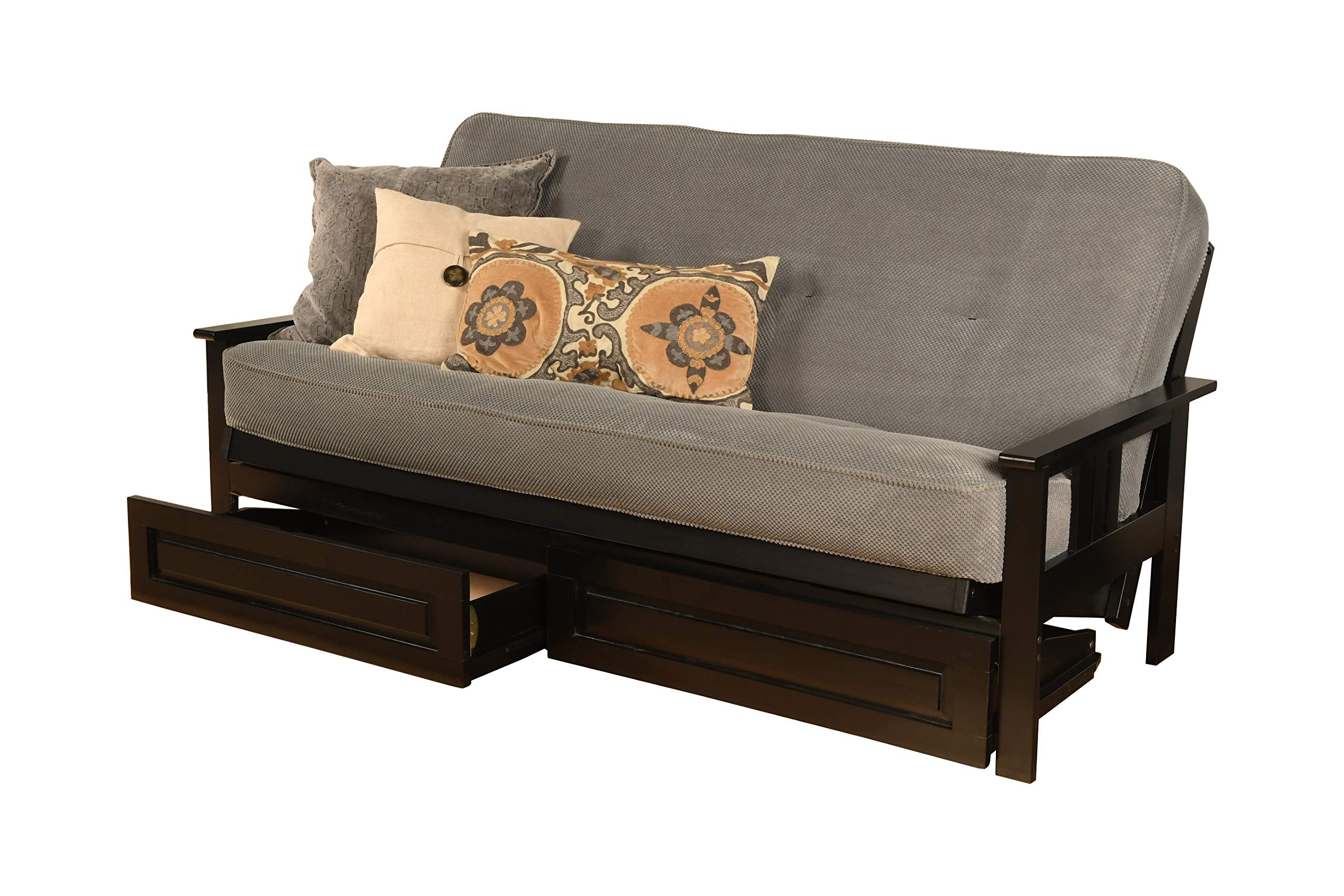 Kodiak Furniture Monterey Full Futon With Fabric Mattress In Marmont Blue/Black