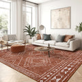 ILANGO Moroccan Area Rugs 8x10 for Living Room Machine Washable Modern Rugs with Rubber Backing Non Slip Carpet for Dedroom Fa