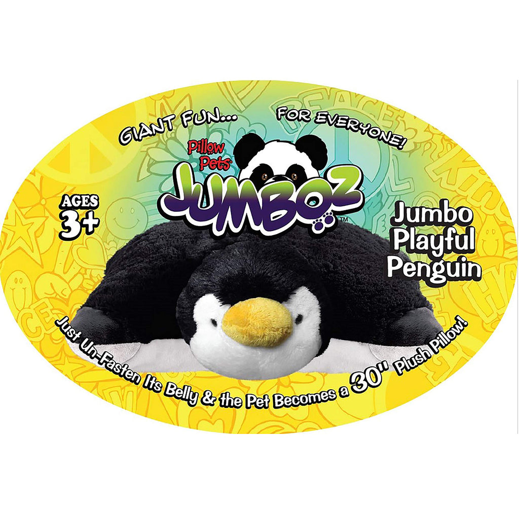 Pillow Pets Jumboz, Penguin, 30' Jumbo Folding Plush Pillow