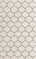 Unique Loom Trellis Frieze Collection Area Rug - Rounded (5' 1'' x 8', Ivory/ Gray)