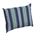 Arden Selections Outdoor Cushion Pillow Back, 23 X 17, Water Repellent, Fade Resistant 23 X 17, Sapphire Aurora Blue Stripe