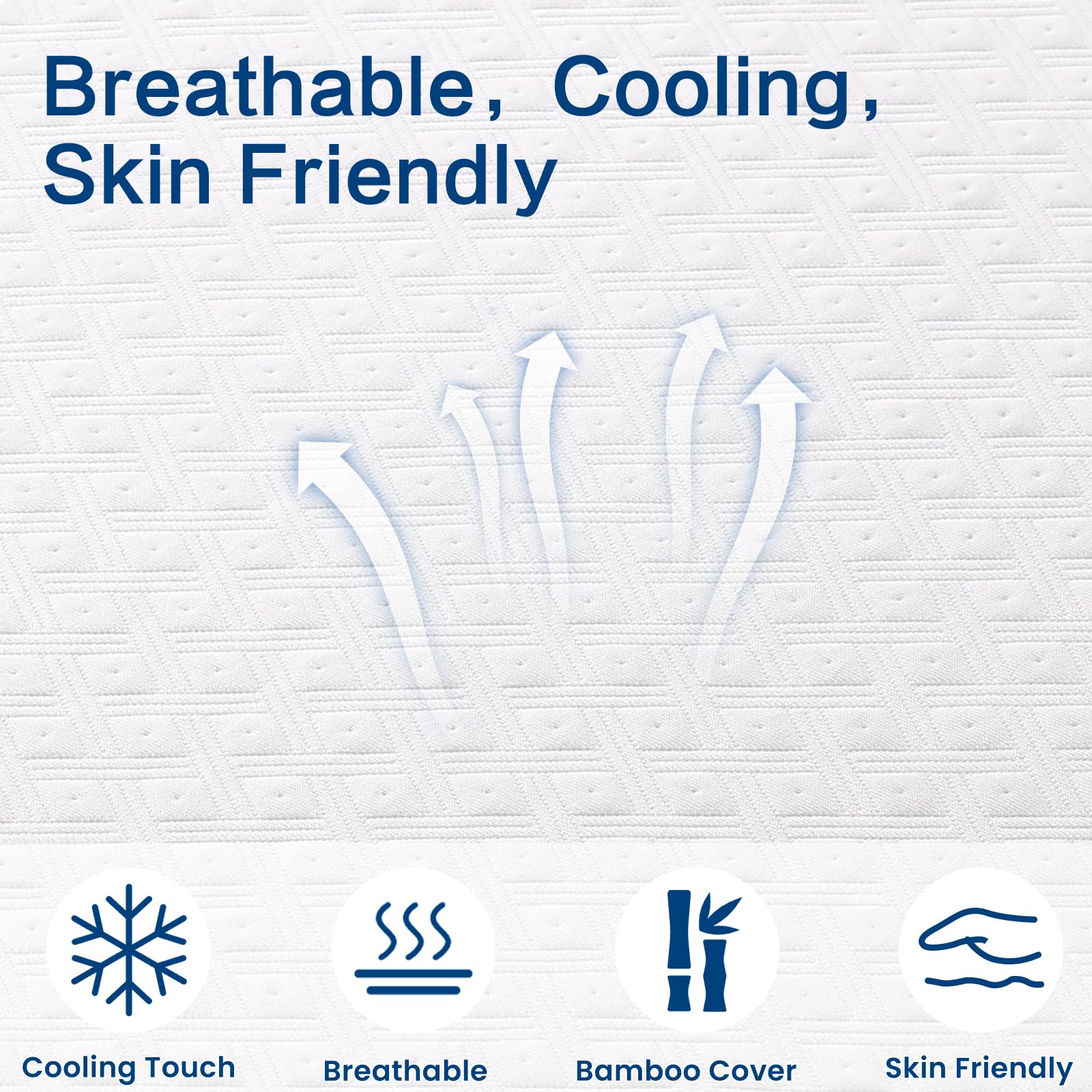 Edilly 3 Inch Cooling Gel Memory Foam Mattress Topper Queen Size, With Removable Soft Cover, Comfort Body Support & Pressure Rel