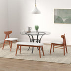 Flash Furniture Carlisle Round Glass Dining Table With Metal Frame, 48 In, Clear/Black