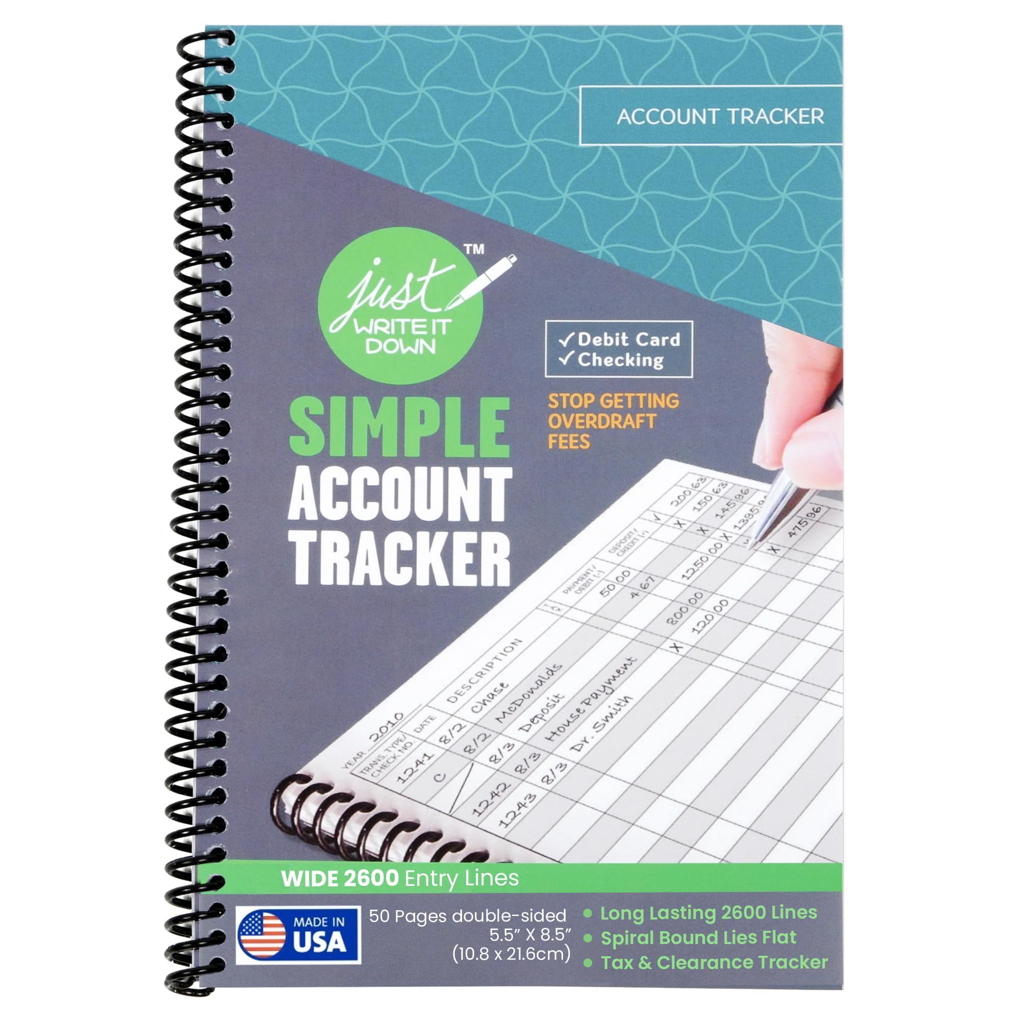 The Superior Register'S Premium Check Book Register & Debit Card Ledger Notebook - Checking Account Register, Business Ledger, C