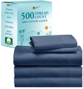 Luxury Split King Adjustable Bedsheets Set, Soft 100% Cotton, 500 Thread Count, Snug Fit, Includes Twin-Xl Fitted Sheets, Beats
