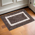 Status Contract Microfiber Soft and Super Absorbent Door Mat/Bath Mat (15 x 23 Inch) (1, Brown)