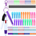 Sherr 25 Sets Retractable Nurse Pens with Mini Highlighter Permanent Marker Keychain Clip Badge Reel Pen Accessories for Nursing