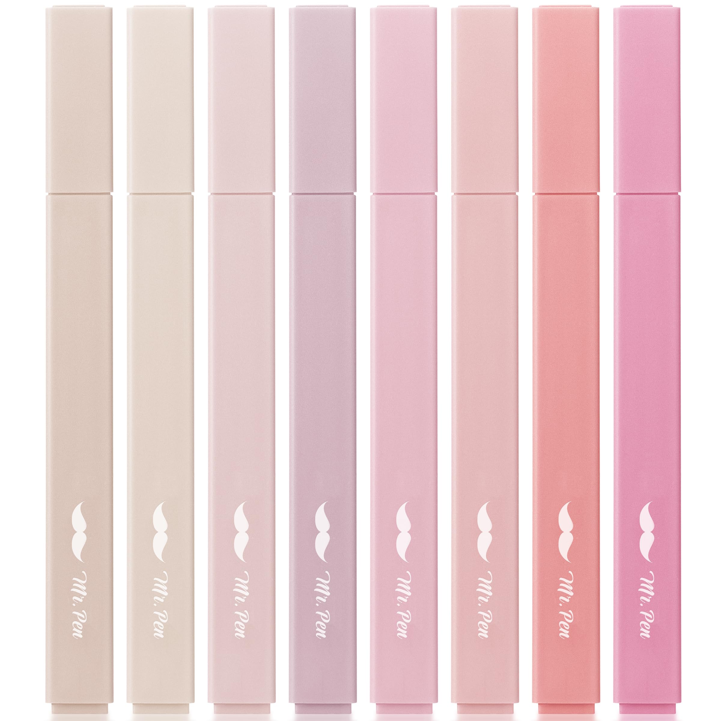 Mr. Pen- Aesthetic Highlighters, 8 Pcs, Chisel Tip, Vintage Colors, No Bleed Bible Highlighter Pastel, Highlighters Assorted Col