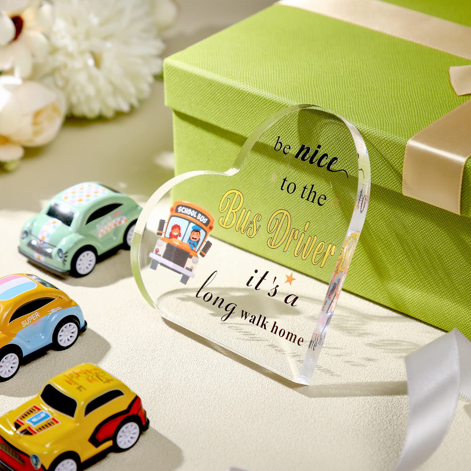 School Bus Driver Appreciation Gifts For Men Women Acrylic Heart Appreciation Back To School Gifts Bus Driver Gifts Graduation B