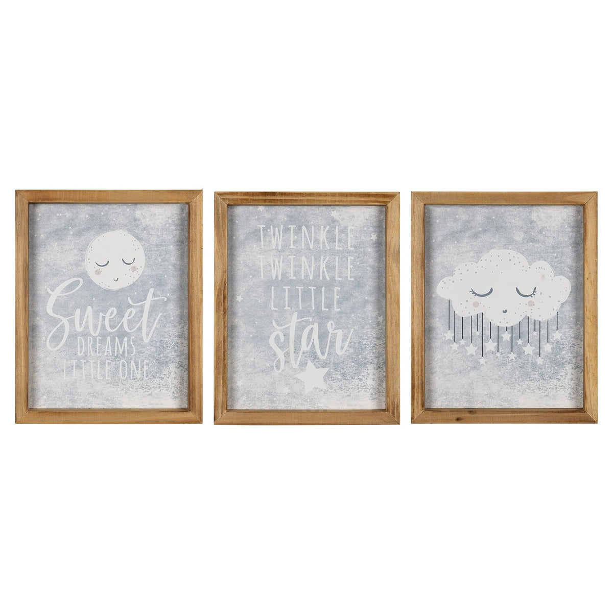 HomeRoots Multi 70% MDF30% Wood Sweet Dreams Peaceful Wall Art Set