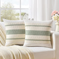 Fancy Homi Set Of 2 Sage Green Boho Decorative Throw Pillow Covers 18X18 Inch For Living Room Bedroom Couch Bed Sofa Chair, Rust