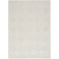 Nourison Easy Care Moroccan Ivory/White 4' X 6' Area Rug, Trellis, Easy Cleaning, Non Shedding, Bed Room, Living Room, Dining Ro