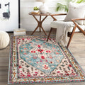 Lahome 3x5 Boho Tribal Washable Rug, Non Slip Rugs for Entryway Bedroom Living Room, Vintage Ultra Soft Non-Shedding Indoor Floo